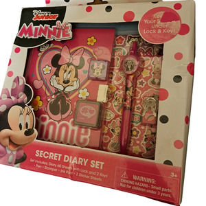 New Sealed Minne Mouse Secret Diary with keys-pen-stamp-ink-stickers